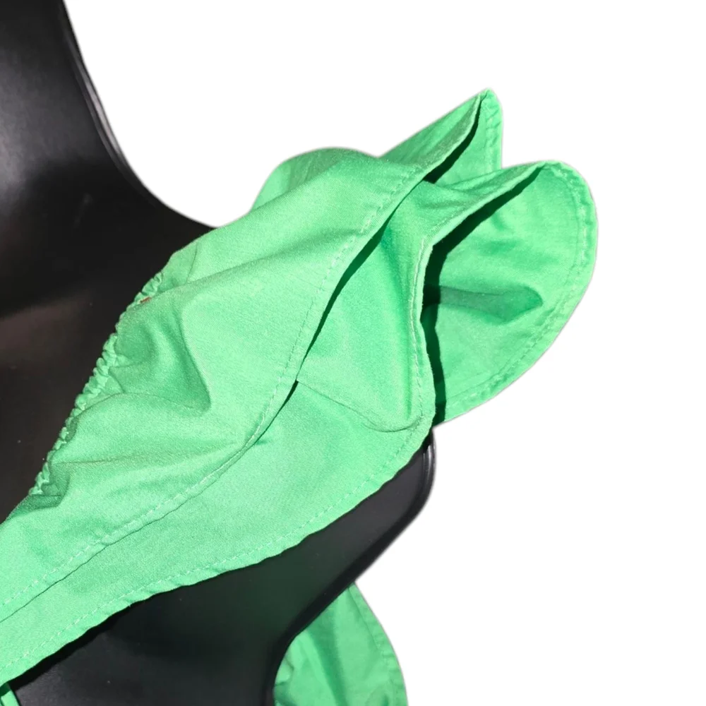 She+Sky Green Ruffled Sleeveless Dress - Picture 4 of 7